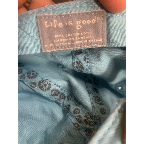 Life is Good Womens Navy Adjustable Back Embroidered Baseball Cap Hat OS - Picture 8 of 8